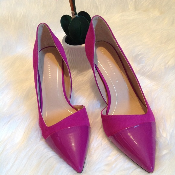 Gorgeous magenta/pink 3" pointed toe heels - Picture 8 of 8